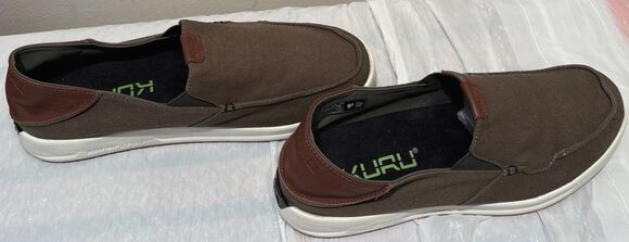 Deck Shoes Kuru Pace Classic Canvas Olive Green Slip On Loafers-Worn Once 9.5 US main image 8